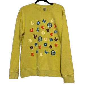 HARRY STYLES Love on Tour Yellow Alphabet Soup Crewneck Medium